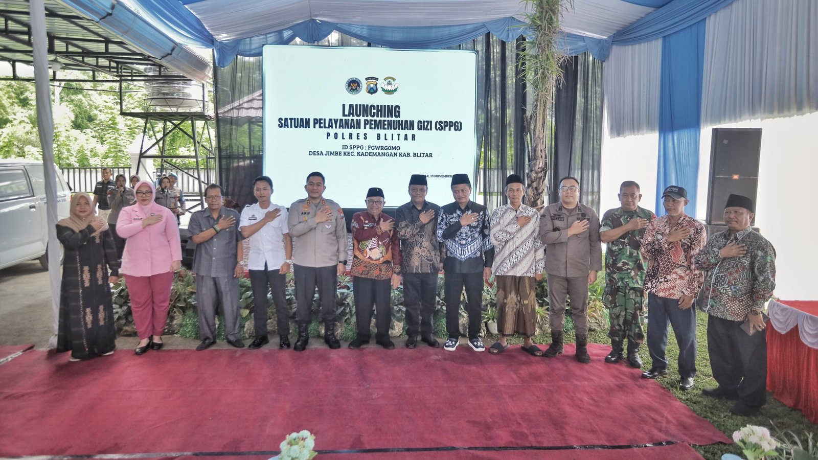 Kapolres Blitar Launching Satuan Pelayanan Pemenuhan Gizi (SPPG) di Jimbe, Wujud Dukungan Polri terhadap Generasi Sehat di Kabupaten Blitar