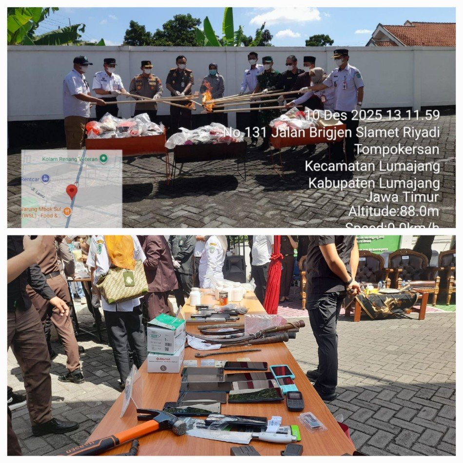Pemusnahan Barang Bukti Perkara Tindak Pidana Umum Yang Telah Berkekuatan Hukum Tetap (Inkracht) 2025 Kejaksaan Negeri Lumajang
