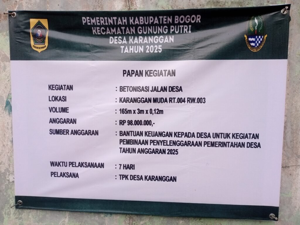 Realisasi Betonisasi Jalan Lingkungan, Wujud Nyata Infrastruktur Desa Karanggan