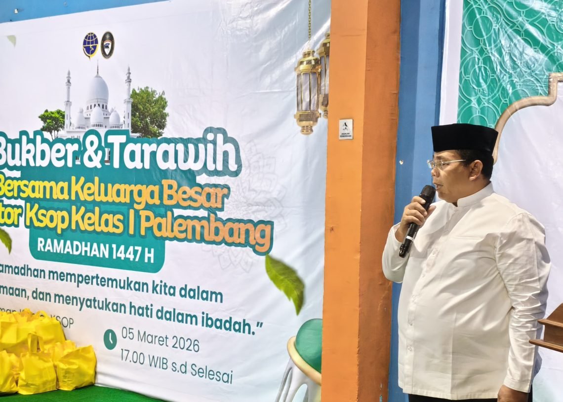 KSOP Kelas I Palembang Perkuat Kebersamaan Lewat Buka Puasa dan Salat Tarawih Bersama