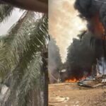 Diduga Sumur Minyak Ilegal Terbakar Di Lahan HGU PT Hindoli Milik Oknum Polisi.