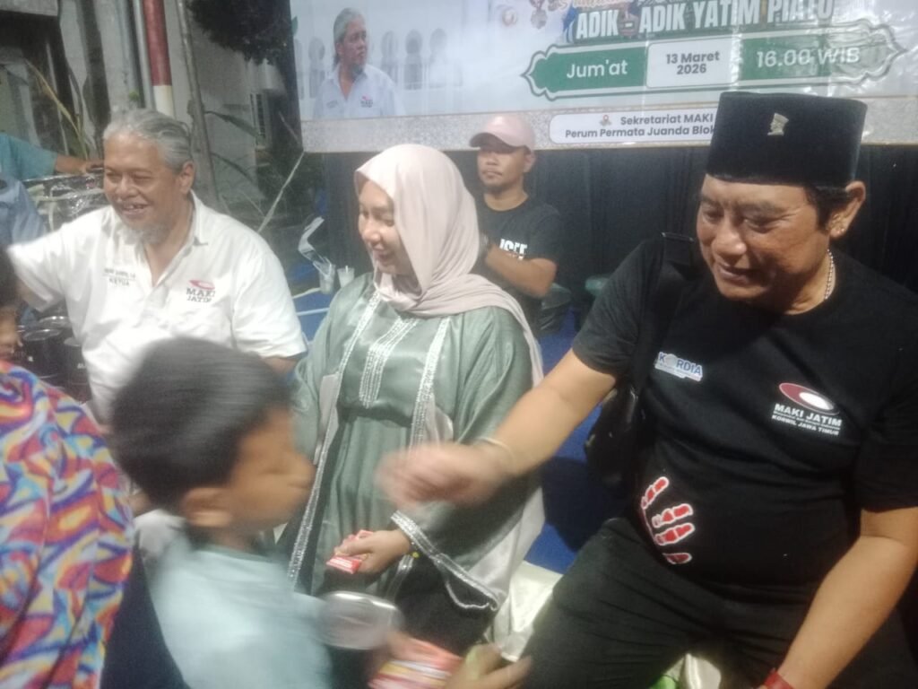 Maki Jatim berbagi kebahagian Ramadhan,puluhan anak yatim Terima santunan