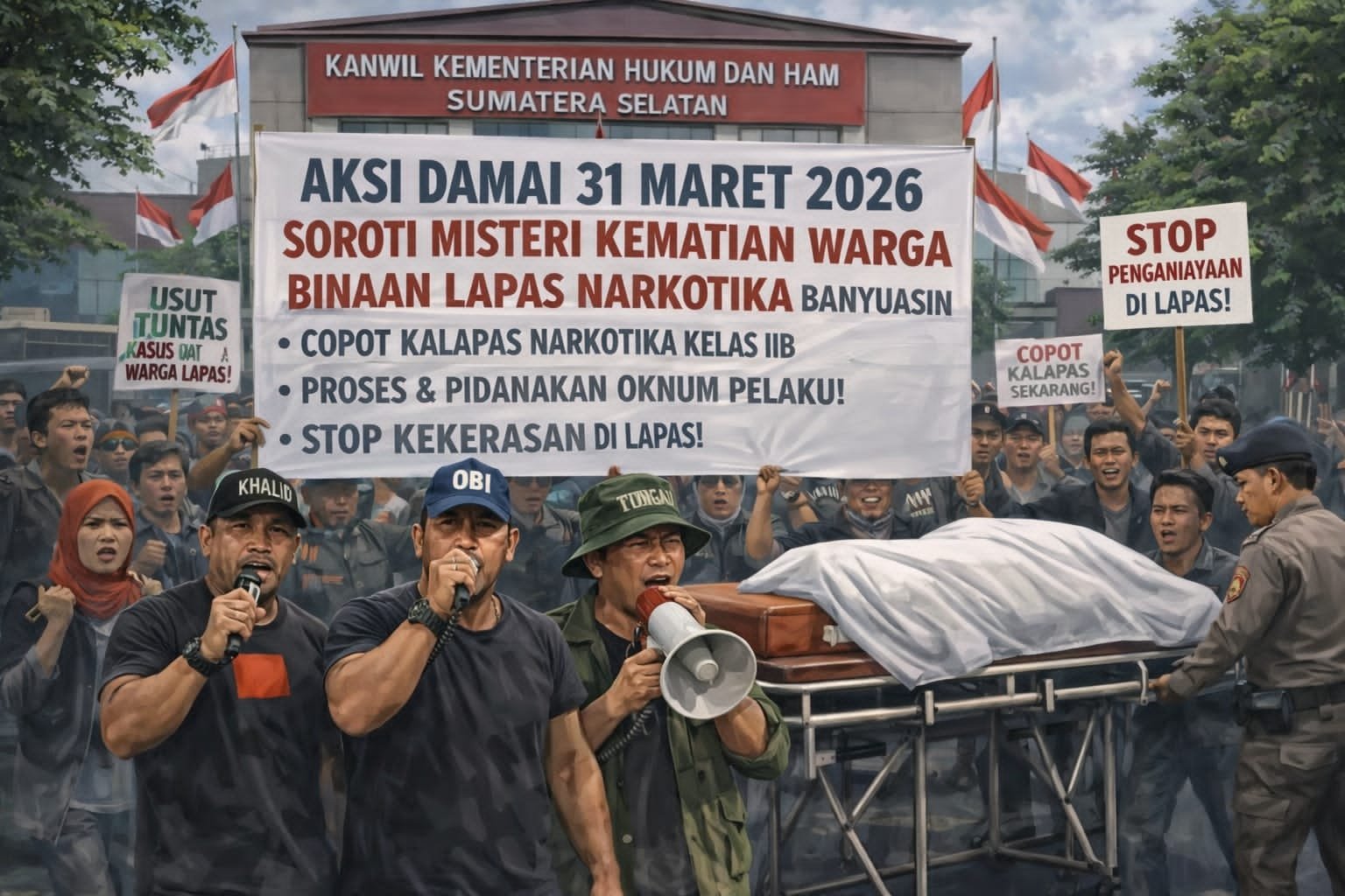 Aksi damai 31 Maret 2026 soroti misteri kematian warga binaan Lapas Narkotika Banyuasin