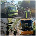 Tabrakan Beruntun di Randuagung, Truk Oleng Hantam Truk Lain dan Motor, 4 Orang Luka-Luka