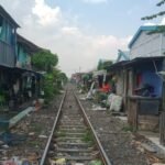 SEPANJANG BANTARAN REL KERETA API (KADAOPS VIII SURABAYA PASAR TURI ) PENUH BANGLI , SERING MEMAKAN KORBAN .
