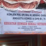 Adang Daradjatun Anggota DPR RI komisi lll Fraksi PKS Bersama RAD Lakukan Kunker di Wilayah Krendang Tambora