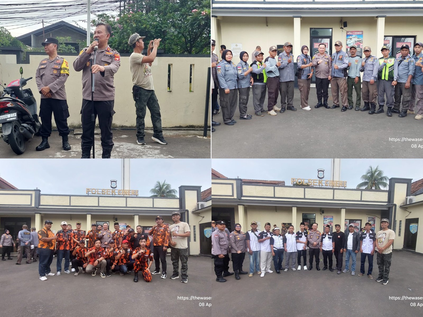 Polsek Cinere Perkuat Sinergitas Melalui Apel Sabuk Kamtibmas dan Simulasi Pengamanan