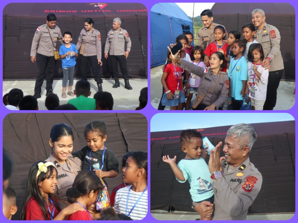 Lewat Belajar dan Bermain, Satgas Damai Cartenz Hadirkan Senyum Ceria Anak-anak Papua di Momen Paskah