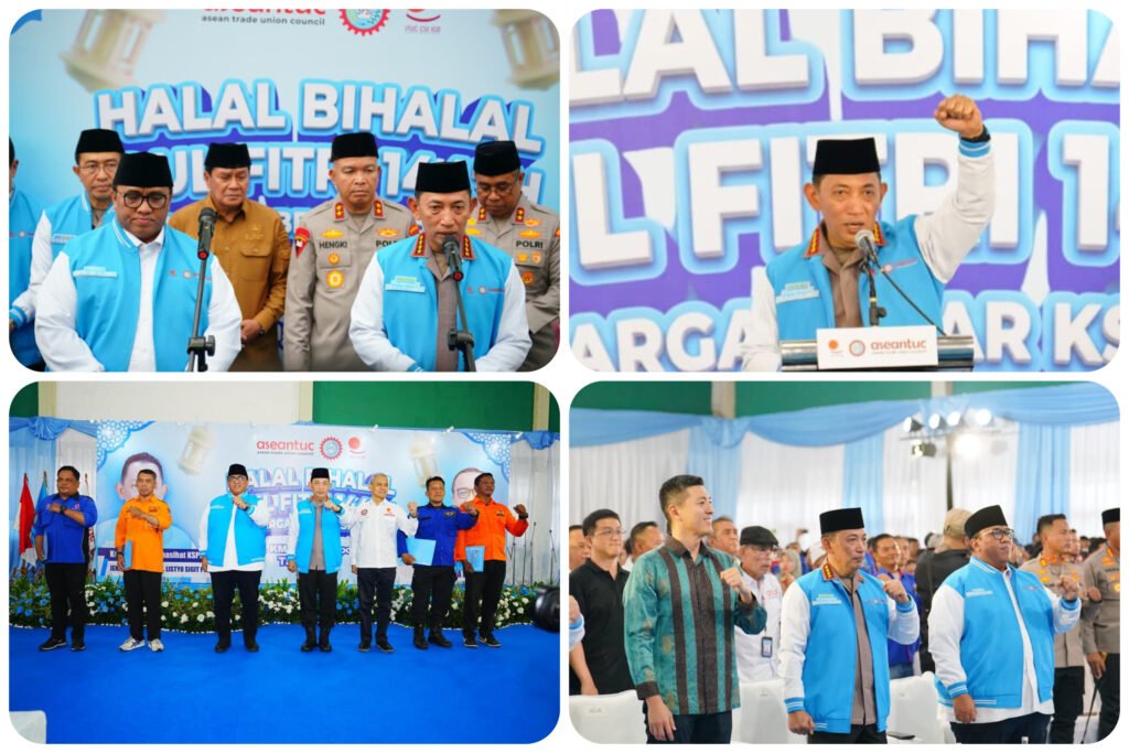 Halal Bihalal dengan Buruh, Kapolri Komitmen Perkuat Soliditas dengan Buruh, Ciptakan Iklim Investasi Kondusif