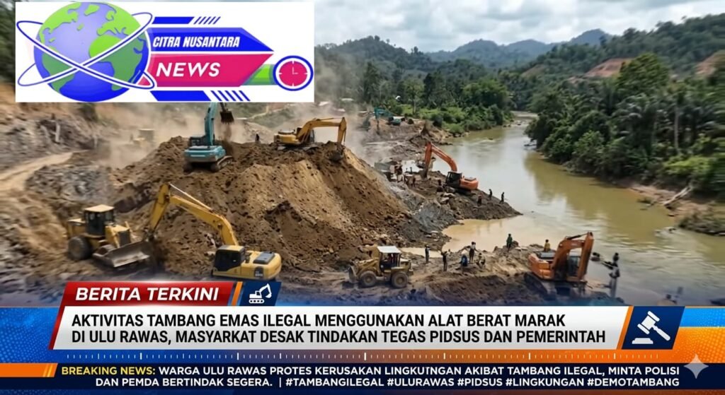 Aktivitas Tambang Emas Ilegal Gunakan Alat Berat di Ulu Rawas Disorot, Warga Minta APH Bertindak Tegas