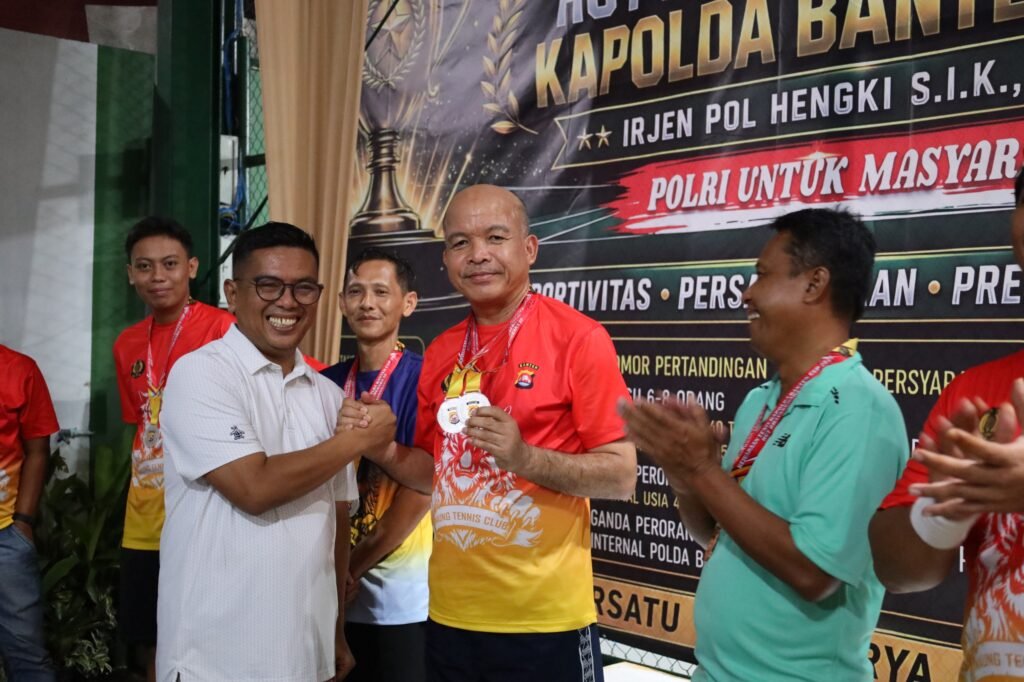 Kapolda Banten Raih Juara 2 Kejuaraan Tenis Kapolda Cup dalam Semarak Hari Bhayangkara ke-80