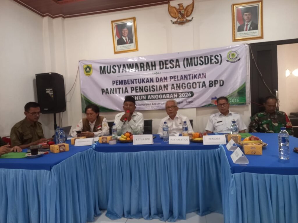 Musyawarah Desa Pembentukan Dan pelantikan panitia BPD Desa Cikahuripan 