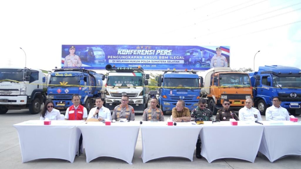 Polda Sumsel Ungkap 96 Kasus BBM Ilegal, 129 Tersangka Diamankan Sepanjang Januari–Juli 2026