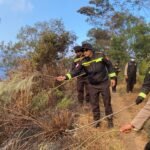 Kapolres Lumajang Gunakan Motor Trail Pantau Kebakaran Hutan TNBTS, Perintahkan Fire Break