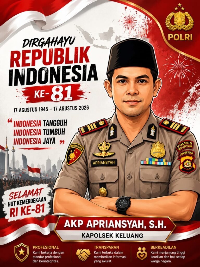 Kapolsek Keluang AKP Apriansyah, S.H. Ajak Masyarakat Isi HUT RI ke-81 dengan Persatuan dan Kepedulian