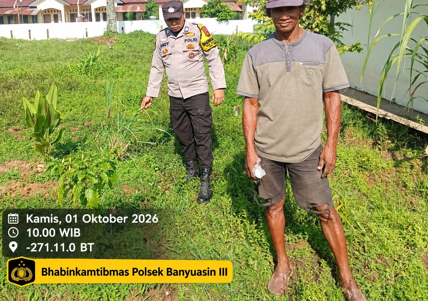 DARI PEKARANGAN RUMAH, BRIPKA ANDY SETIYAWAN DORONG KEMANDIRIAN PANGAN WARGA PANGKALAN BALAI