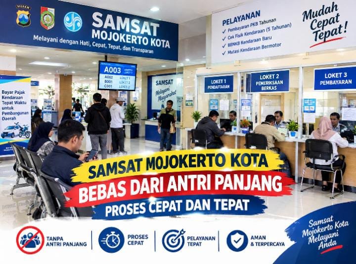 Samsat Mojokerto Kota Bebas Antrean Panjang, Pelayanan Cepat dan Tepat